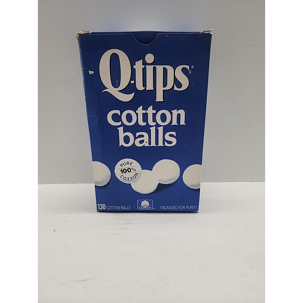 Q tip Cotton Balls Vintage 1990s Baby Care Cosmetics Hobbies